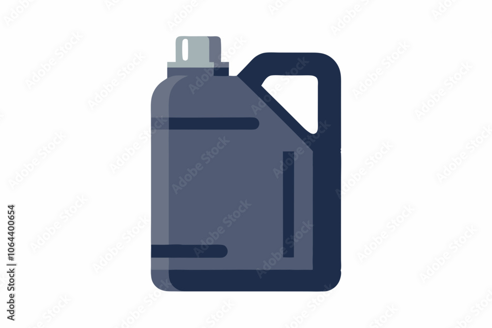 Beautiful plastic canister for machine oil isolated on a white background vector art illustration Beautiful plastic canister for machine oil isolated on a white background vector art illustration