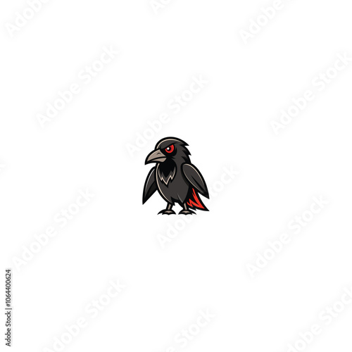 crow on a white background