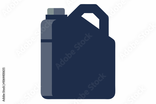  Beautiful plastic canister for machine oil isolated on a white background vector art illustration