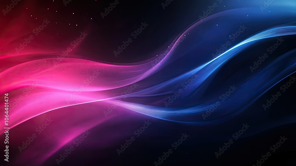 Obraz premium Elegant Waves of Colorful Light Patterns