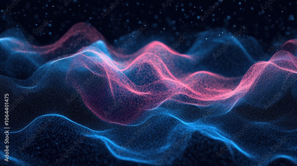 Fototapeta premium Vibrant Abstract Waves in Dynamic Color Patterns