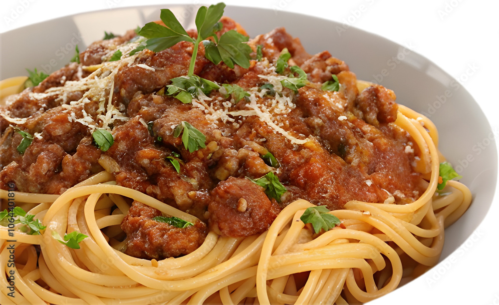Clipart of savory Bolognese sauce with ground meat, tomatoes, and herbs. Clipart of savory Bolognese sauce with ground meat, tomatoes, and herbs.