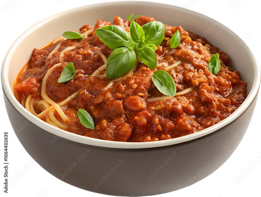 Clipart of savory Bolognese sauce with ground meat, tomatoes, and herbs. Clipart of savory Bolognese sauce with ground meat, tomatoes, and herbs.