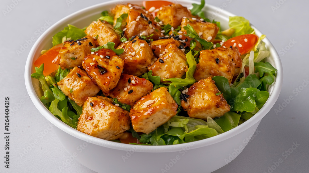 Baked tofu salad Baked tofu salad