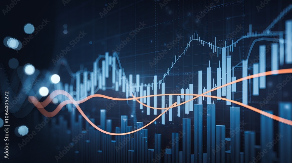 Stock Market Analysis - Interactive Bar and Line Charts on Dark Background Stock Market Analysis - Interactive Bar and Line Charts on Dark Background