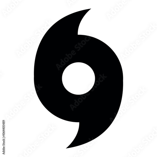 Hurricane icon vector, hurricane silhouette vector flat trendy style illustration isolated on white background.