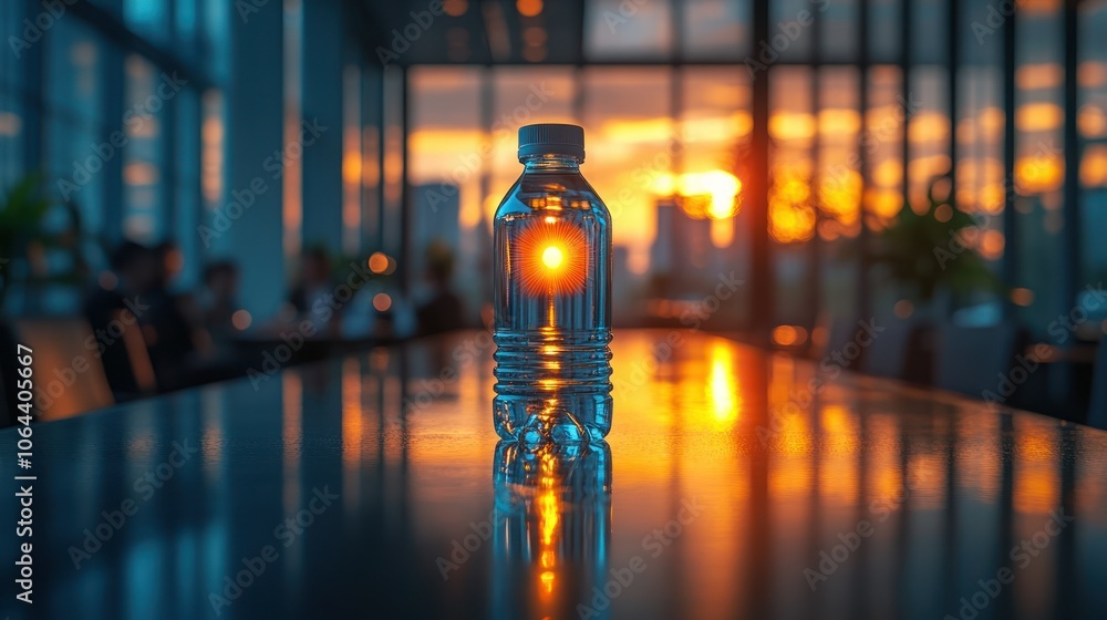 A futuristic Vitamin Station logo featuring a vitamin bottle with a rising sun, seen in a bustling business meeting discussing holiday sales in a well-developed suburban neighborhood A futuristic Vitamin Station logo featuring a vitamin bottle with a rising sun, seen in a bustling business meeting discussing holiday sales in a well-developed suburban neighborhood