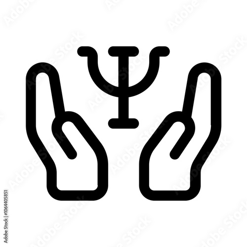 enforcer of justice icon with line style, perfect for user interface projects