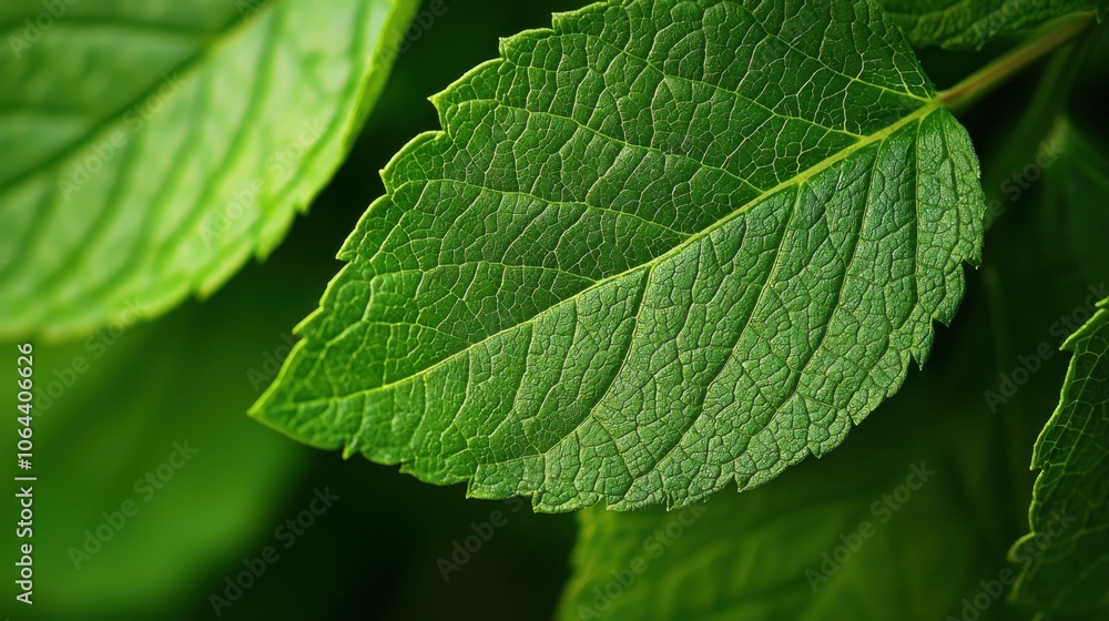 Explore the intricate textures of fresh mint leaves for spa use Explore the intricate textures of fresh mint leaves for spa use