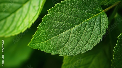 Explore the intricate textures of fresh mint leaves for spa use