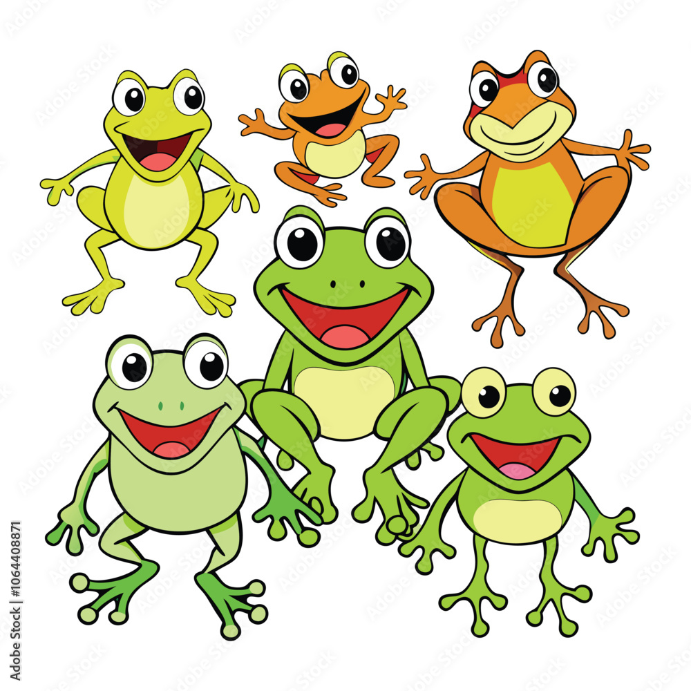 Obraz premium set of frogs