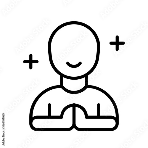 reconcile the mind icon with thin style, perfect for user interface projects