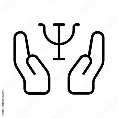 enforcer of justice icon with thin style, perfect for user interface projects