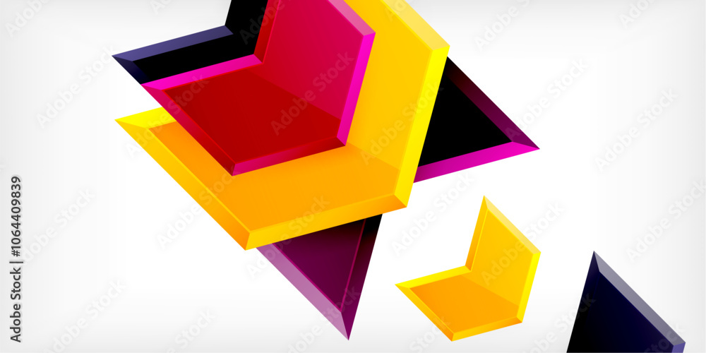Vector 3d arrow techno design template Vector 3d arrow techno design template