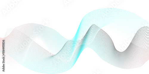 Digital flow wave line modern carve blend stripe line.  flowing futuristic technology blue glowing element line moving creative concept science technology create for thin texture vector background.