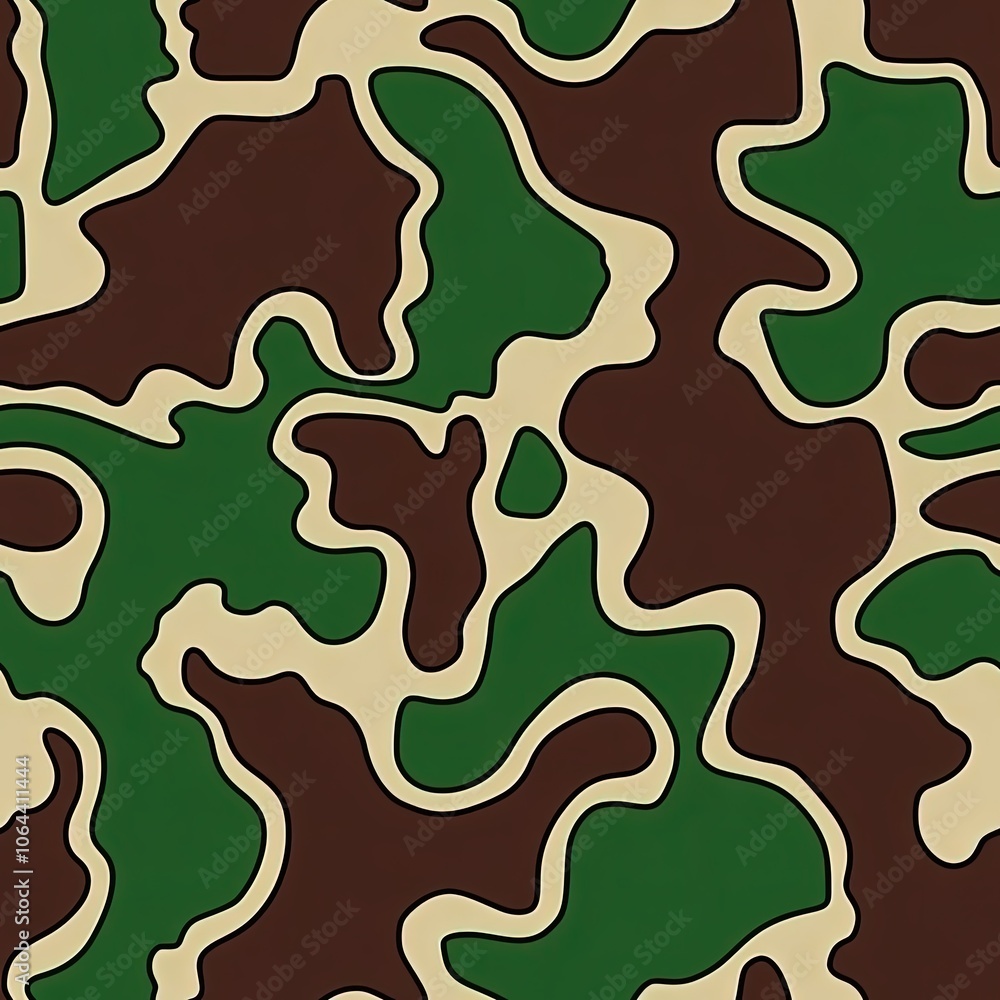 Retro Old School Duck Hunting Camouflage, Seamless Camo Pattern Texture Retro Old School Duck Hunting Camouflage, Seamless Camo Pattern Texture