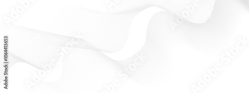 Vector abstract white light blend paper wave flow digital gradient transparent tech wave curve creative technology flowing smooth diagonal background. Modern creative wave lines glowing moving sound.