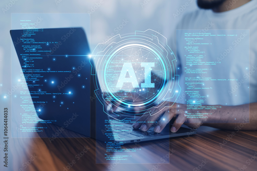 Programmer use AI technology to generate code suggestions, providing real-time assistance for faster development and reducing repetitive coding tasks.