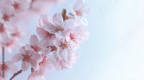 Soft Cherry Blossom Bloom in Gentle Pastel Colors