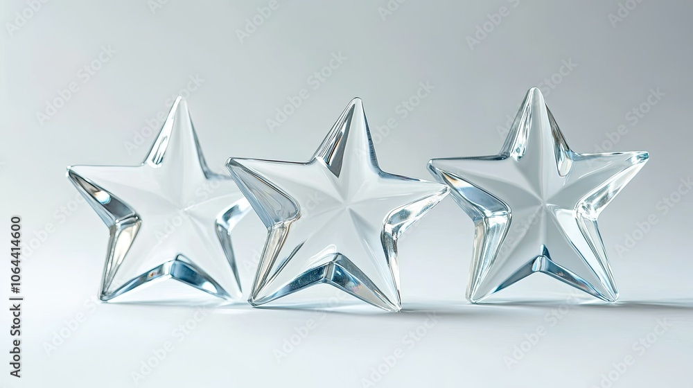 Obraz premium Crystal Stars Display on Soft Background