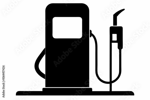 gas pump silhouette vector, Gas pump and electric charge station vector icon