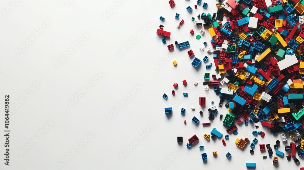 Colorful Building Blocks on a White Background Colorful Building Blocks on a White Background