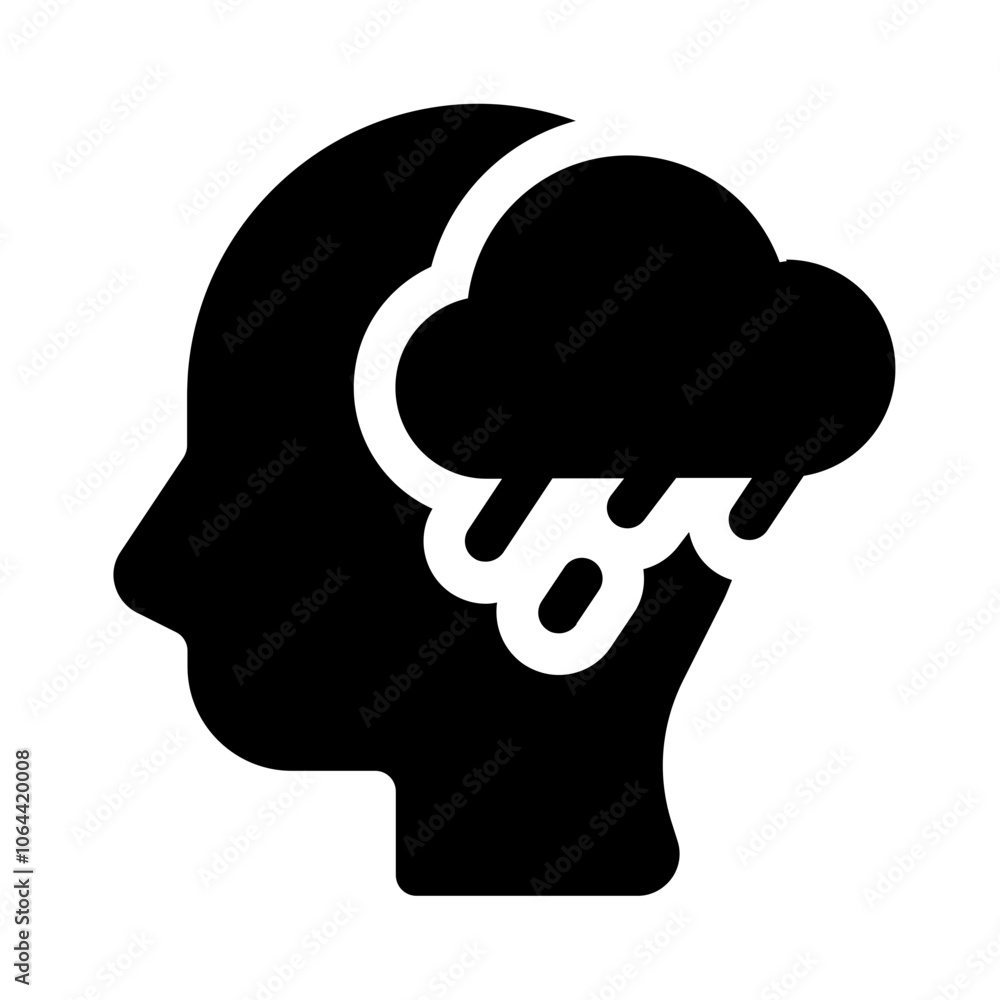 gloomy icon with glyph style, perfect for user interface projects gloomy icon with glyph style, perfect for user interface projects