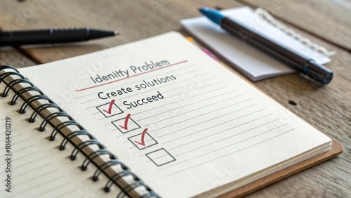 Wallpaper Mural Close-Up of a Notebook with a Checklist for Success Torontodigital.ca