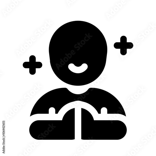 reconcile the mind icon with glyph style, perfect for user interface projects