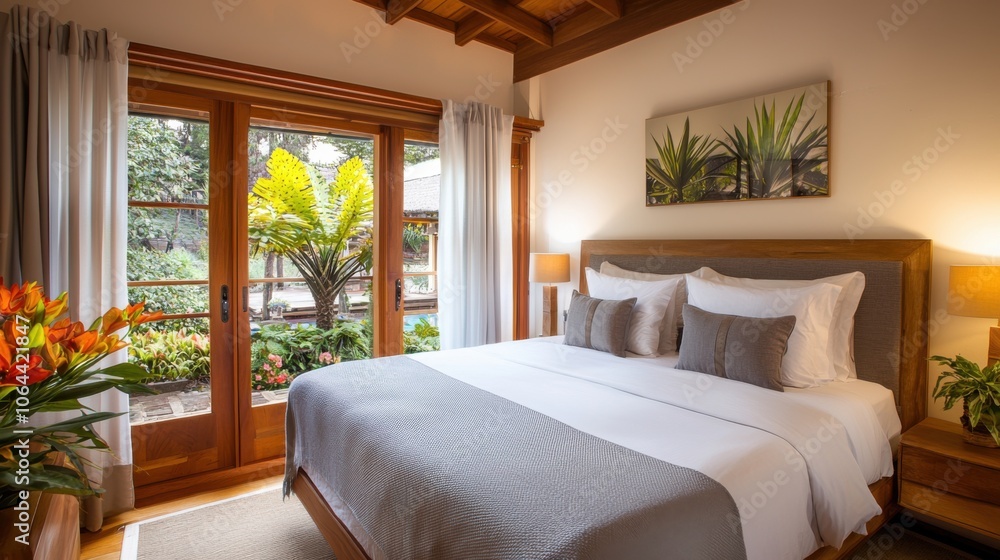 Create a serene bedroom retreat with natural views Create a serene bedroom retreat with natural views