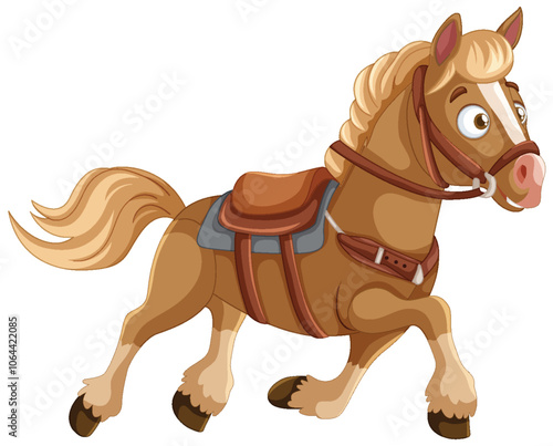 Cowboy Horse Vector Illustration