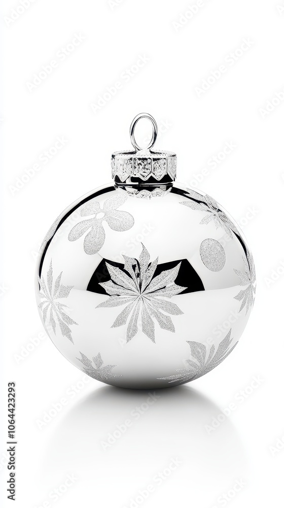 Silver Christmas Ornament. Silver Christmas Ornament.