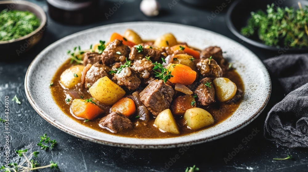Hearty Beef Stew with Vegetables and Herbs Hearty Beef Stew with Vegetables and Herbs