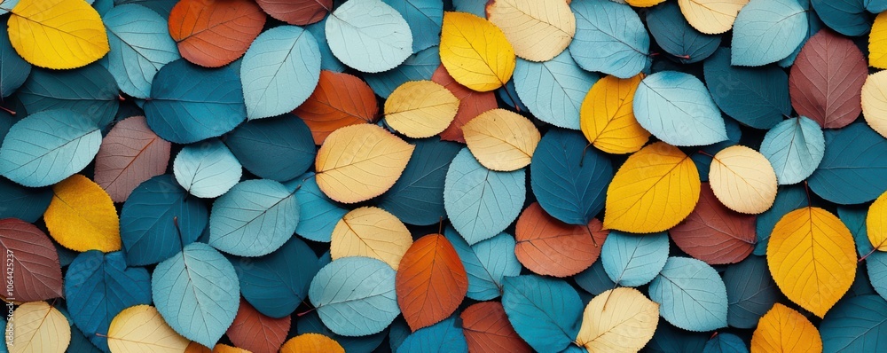 An overhead view of fallen fall leaves scattered across the ground, with vibrant autumn colors, fall leaves, seasonal autumn An overhead view of fallen fall leaves scattered across the ground, with vibrant autumn colors, fall leaves, seasonal autumn
