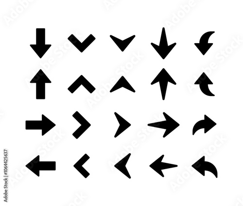 arrow simple icon in black color