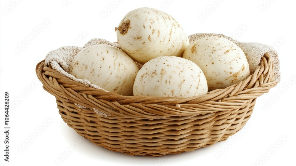 Fresh Vegetables in a Woven Basket Fresh Vegetables in a Woven Basket