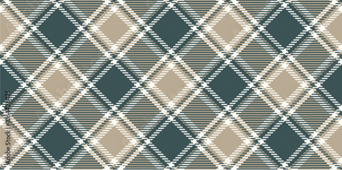 Vector checkered pattern. Tartan, textured seamless twill for flannel shirts, duvet covers, other autumn winter textile mills. Vector Format