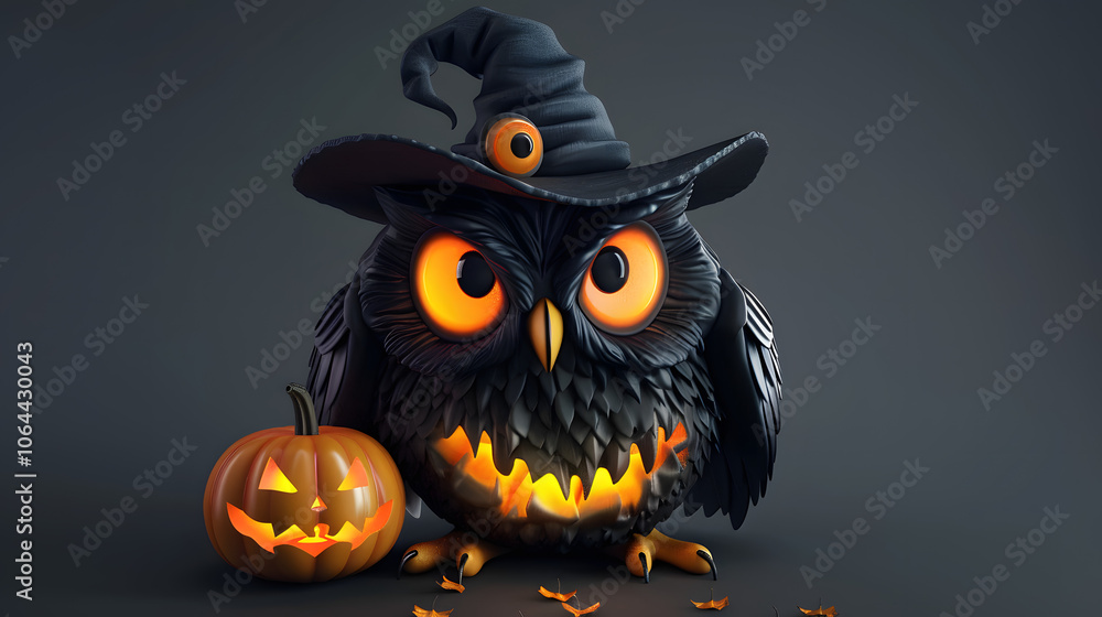 Owl Cute Element Halloween 3D Owl Cute Element Halloween 3D