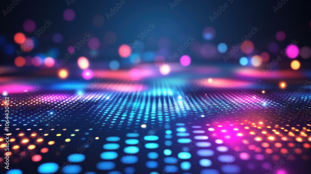 Abstract technology background. Colorful glowing particles. 3D rendering. Abstract technology background. Colorful glowing particles. 3D rendering.