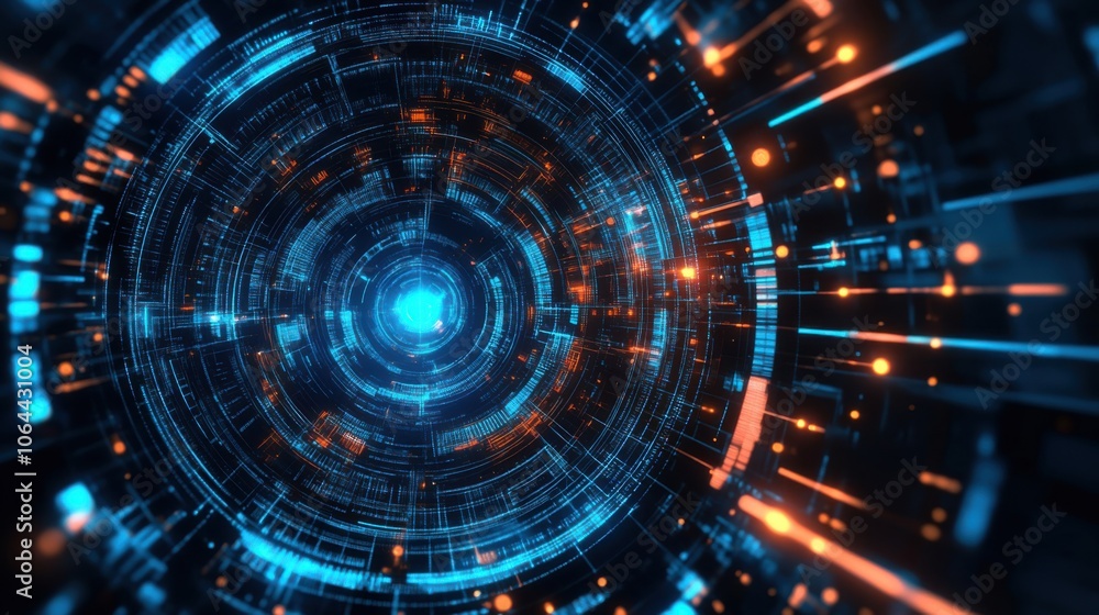 Blue cyberspace futuristic technology background. Blue cyberspace futuristic technology background.