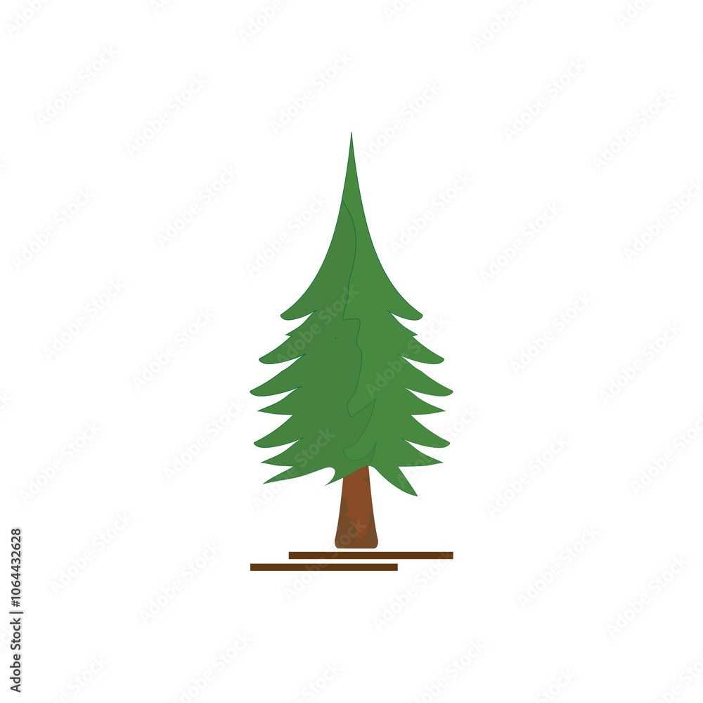 pine tree icon illustartion flat pine tree icon illustartion flat