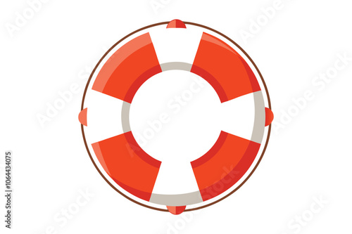 a lifebuoy on a white background