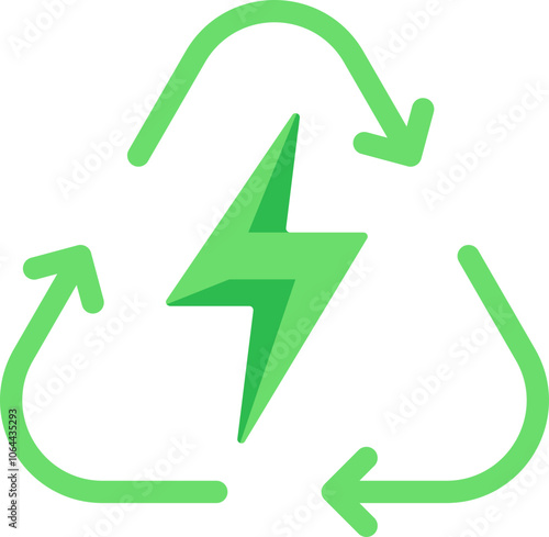 recycle eco sustainability energy icon