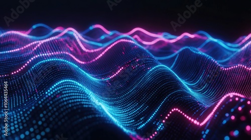 Wallpaper Mural Vibrant Digital Waves of Light and Color Torontodigital.ca