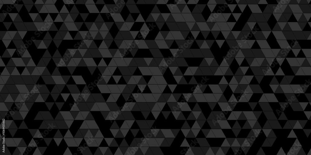 Fototapeta premium Vector geometric seamless gray, black cube square low polygon background. abstract surface creative diamond pattern corporate. Black and gray polygon Mosaic triangle overlap texture background.