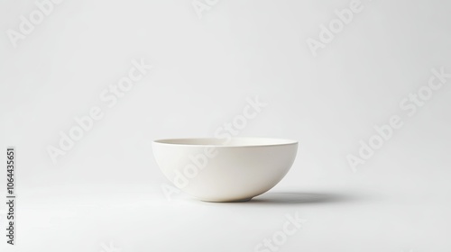 Minimalist White Bowl on Soft Background