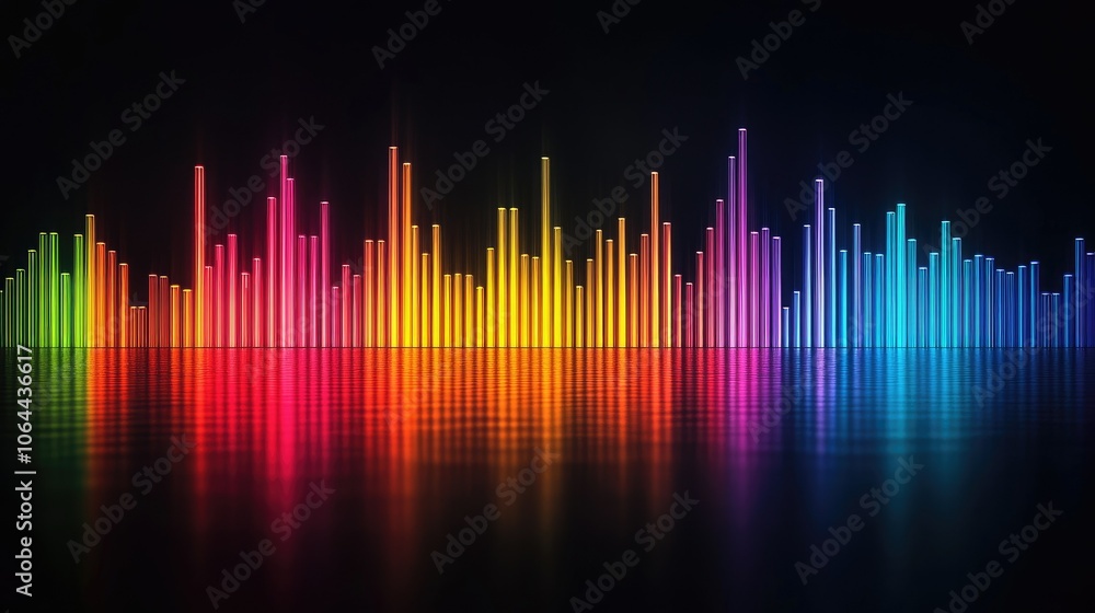 Colorful Sound Wave Visualization with Reflection Colorful Sound Wave Visualization with Reflection