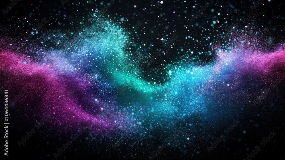 Vibrant Galaxy Background with Colorful Stardust Vibrant Galaxy Background with Colorful Stardust