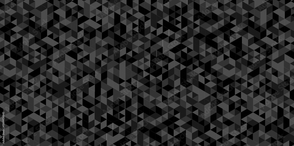 Fototapeta premium Vector geometric seamless gray, black cube square low polygon background. abstract surface creative diamond pattern corporate. Black and gray polygon Mosaic triangle overlap texture background.