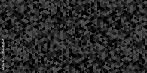 Vector geometric seamless gray, black cube square low polygon background. abstract surface creative diamond pattern corporate. Black and gray polygon Mosaic triangle overlap texture background.